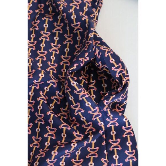 Lilly Pulitzer Women Sz 8 Navy Abelina Lil Bit Print Silk Fit & Flare Dress - Picture 11 of 12